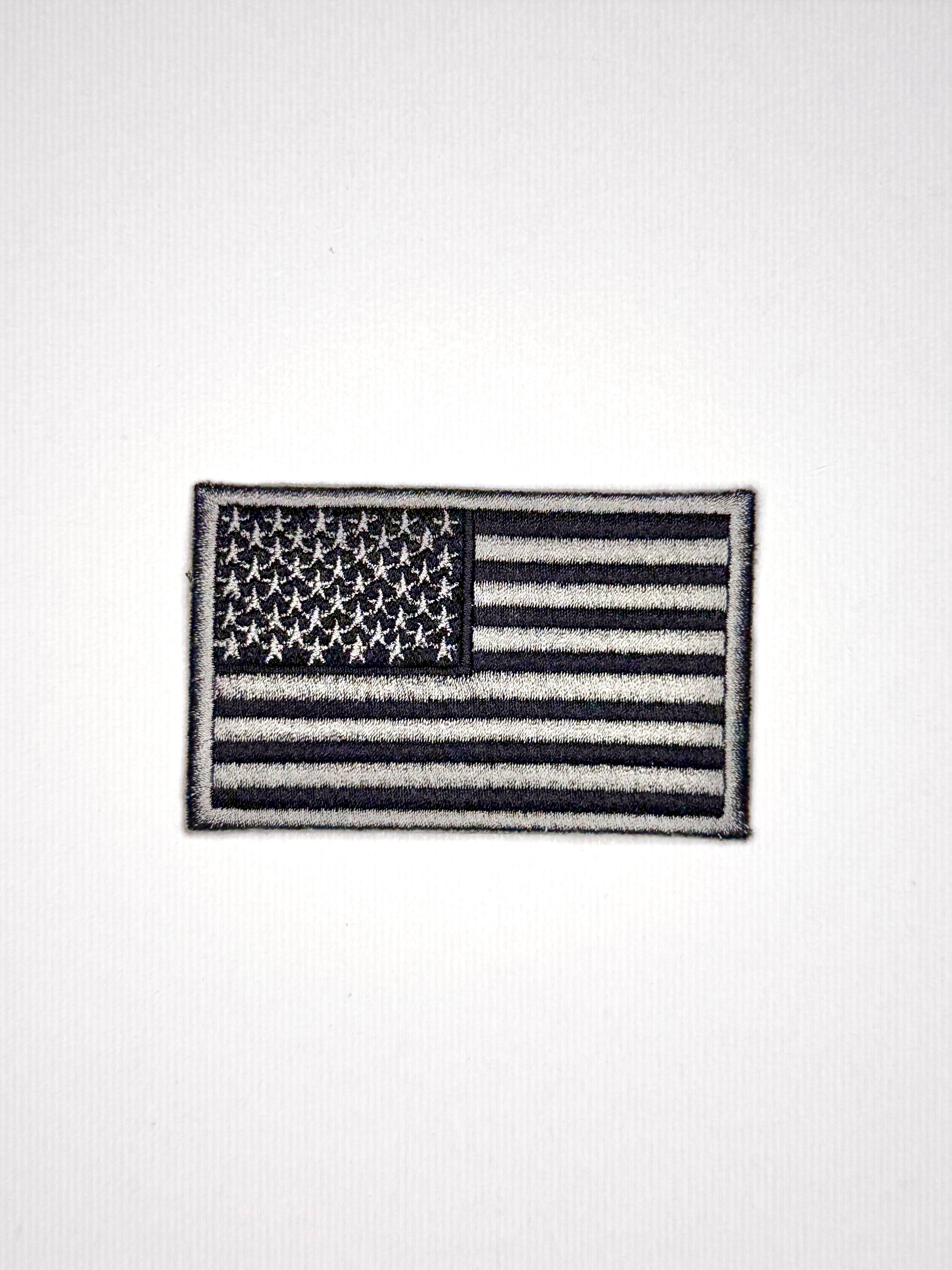 Grey American Flag Patch